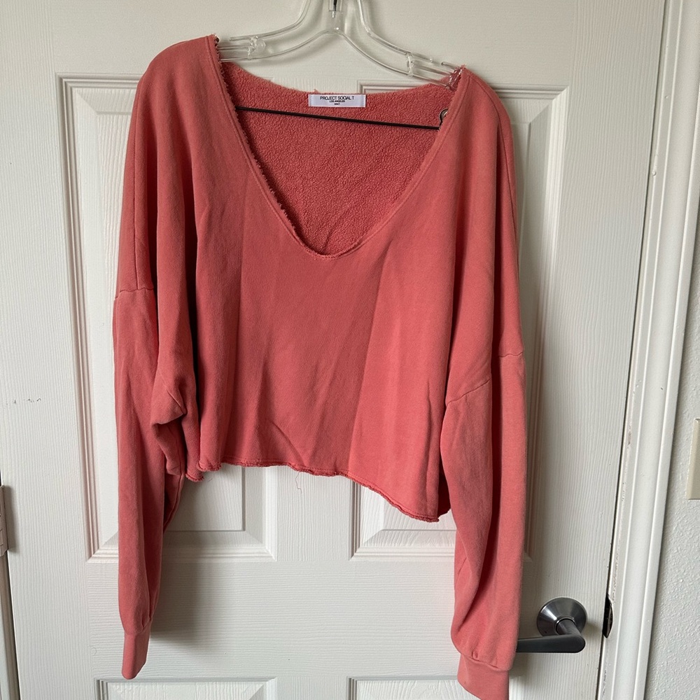 Project Social T Coral Cropped Top.